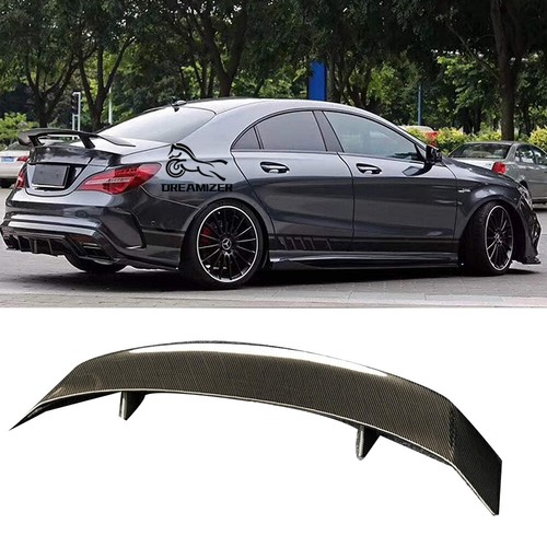 For Mercedes Benz CLA CLASS W117 CLA45 Carbon Fiber Rear Trunk Spoiler Wing Lip - Picture 1 of 12