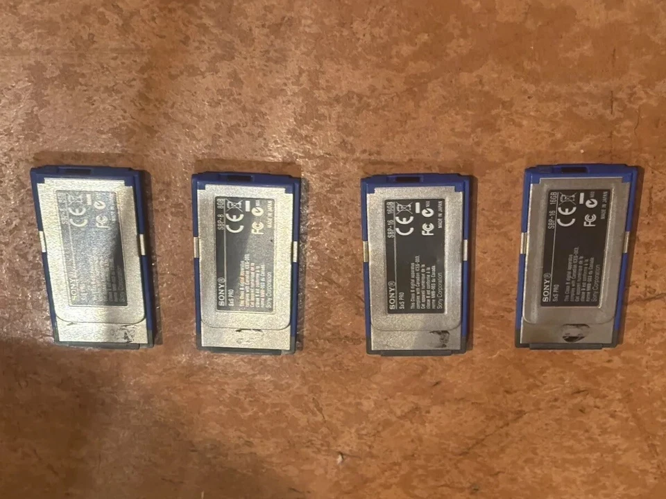 Sony SxS Pro Memory Cards- Lot Of 4 (2) 8 Gig (2) 16 Gig Cleaned, Tested - Image 2 of 3