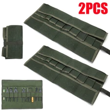 2PCS 10 Pockets Roll Up Tool Organizer Wrench Storage Pouch Mechanics wrap Bag+