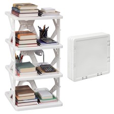 4 Tier Foldable Locker Organizer Shelf Foldable Storage Shelves Locker for , ...