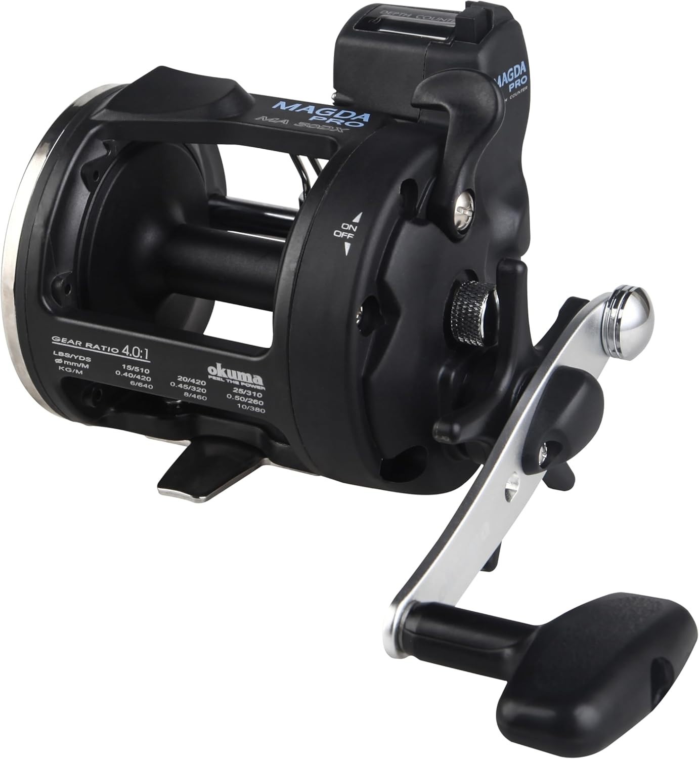 Okuma Magda Pro Line Counter Levelwind Trolling Reel, Small,