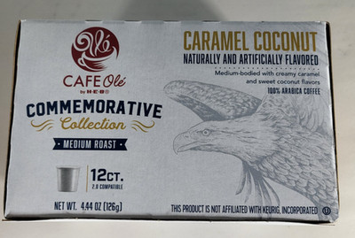 Cafe Ole Commemorative Collection Medium Roast Coconut Caramel K-cups 12ct Box