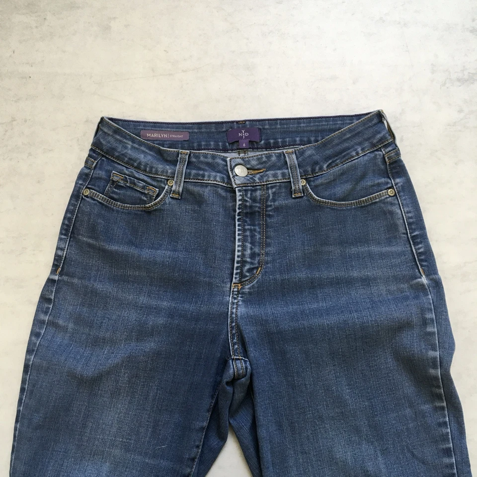 Not Your Daughters Jeans Womens W30 L32 Blue Marilyn Straight NYDJ USA Made UK10 - Image 4 of 4