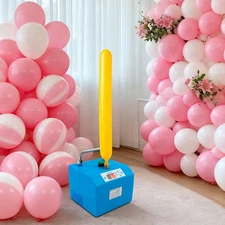 Electric Balloon Inflator Pump, Electric Balloon Pump w/ Timer & Pedal Control