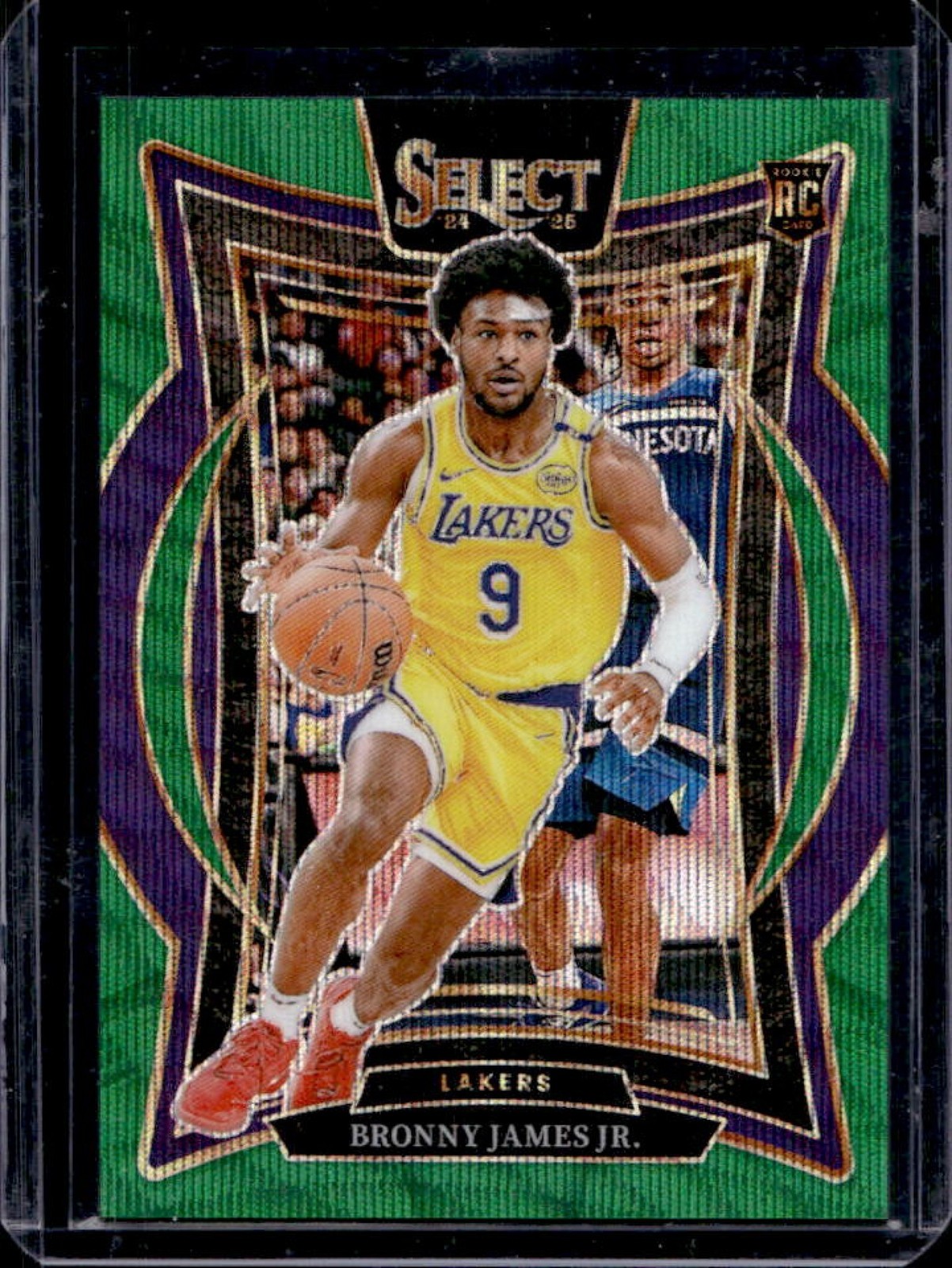 2024-25 Panini Select Bronny James Jr. Concourse RC Green Wave Prizm #/50 Lakers