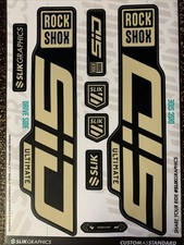 Rockshox SID Ultimate Fork Sticker MTB Bicycle Decals Tan Beige