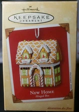 New 2002 Hallmark New House Hinged Box Home Sweet Home Christmas Tree Ornament