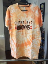 Cleveland Browns Orange Tie Dye Cotton Shirt Adult Large