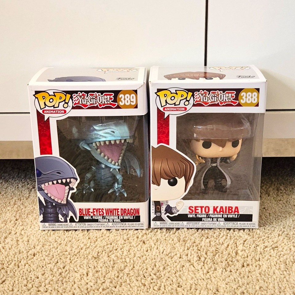 Funko Pop! Animation Yu-Gi-Oh Blue-Eyes White Dragon & Seto Kaiba 388/ ...