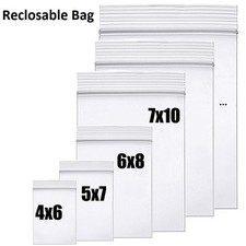 Clear Reclosable Seal Top Zip Bag Plastic Packing Packaging Poly Lock Bags 4 Mil