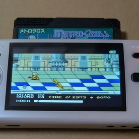 There is a box theory Metro Cross Famicom Retro game FC Namco