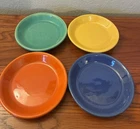 4 Vintage Bauer Pottery Flower Pot Saucers Liners. Similar To Butter Pats