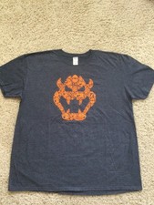 NEW Nintendo Super Mario Bros. Bowser T-Shirt Blue Gray Color Size 2XL