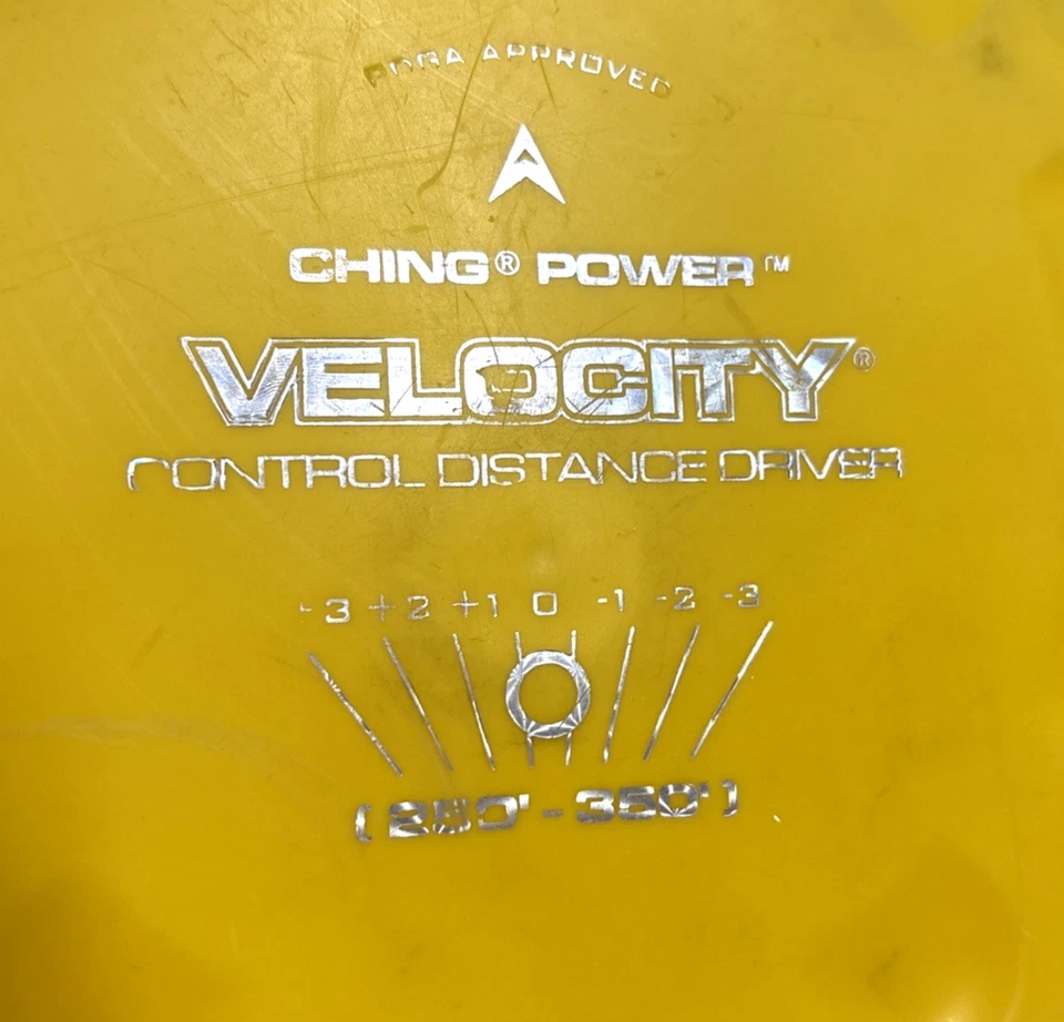 Ching Power Velocity Vintage Golf Disc PFN OOP 165g Scaled Used - Image 2 of 4