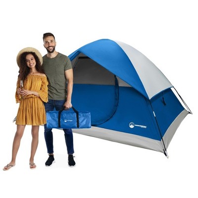 4 Person Camping Tent with Rainfly and Carrying Bag - Easy Pop Up Family Tents