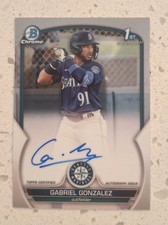 2023 Bowman Chrome 1st Gabriel Gonzalez Auto #CPA-GG RC Rookie Card . rookie card picture