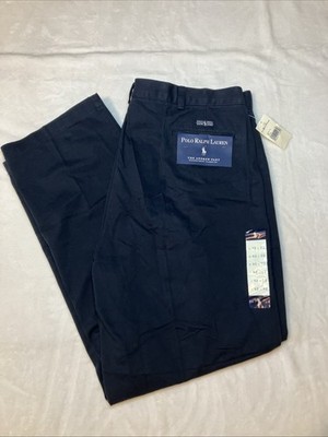 Vtg Polo Ralph Lauren Andrew Pants Men's 42x32 Navy Pleated Front Classic Chino