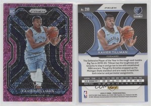 2020-21 Panini Prizm Fast Break Pink Prizm /50 Xavier Tillman #299 Rookie RC
