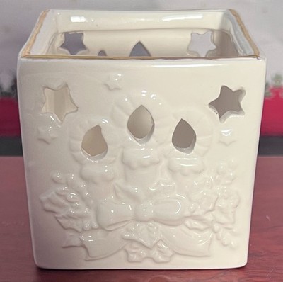 Christmas FWC The Cook's Bazaar China White Tea Light Cutout Stars Candles