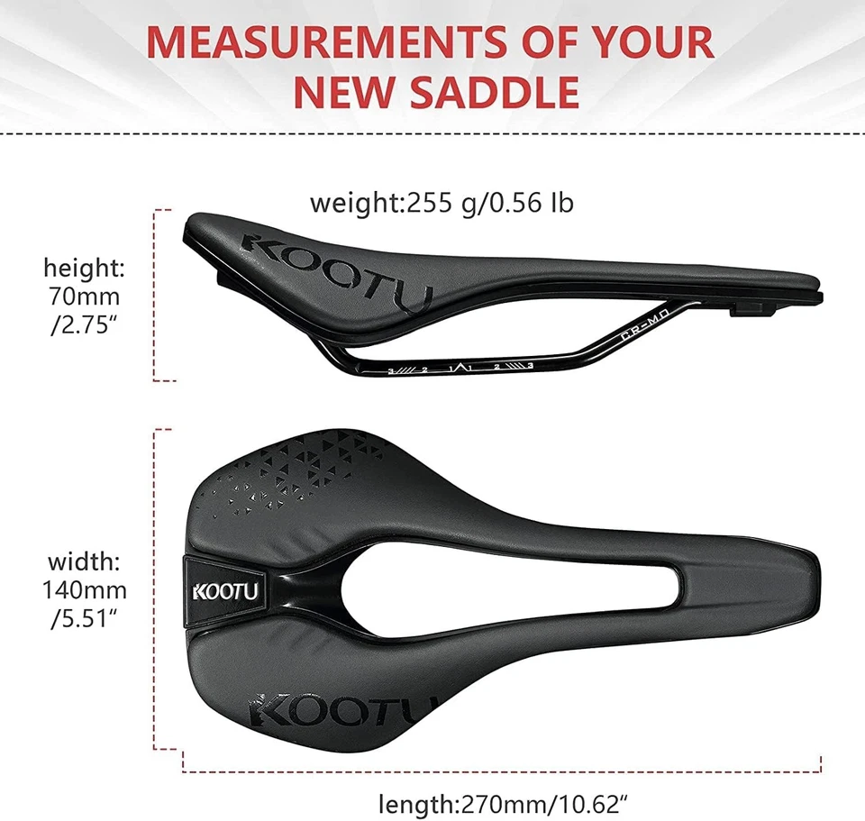 Comfort Bicycle Saddle: Waterproof Gel PU Leather, Shock Absorbing, Men/Women... - Image 4 of 4