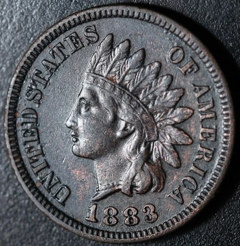 1883 INDIAN HEAD CENT - With LIBERTY & DIAMONDS - XF EF
