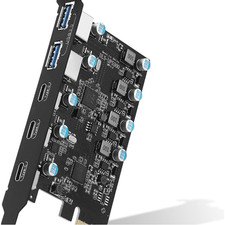 PCIe USB 3.0 Karte 3 USB C 2 USB A 5Gbps Plug...