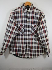 Vintage 70s 80s JCPenney Mens Shop Quilt Lined Flannel Shirt Large Plaid
