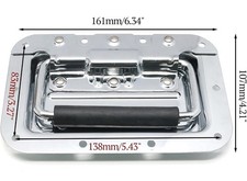 Bonsicoky 6.34" Recessed Spring Loaded Handle, Silver, 4 Pack