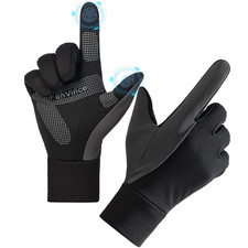 Winter Gloves Mens for Cold Medium Men -- Large Women , Black-Grey