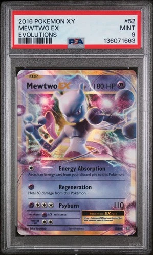 Mewtwo Ex Evolutions Pokemon Xy Evolutions 52/108 PSA 9