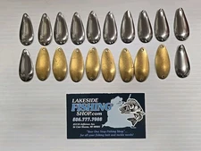 LOT OF 20 UNBRANDED 1.5" WALLEYE SPOONS W/OUT HOOKS FISHING LURES