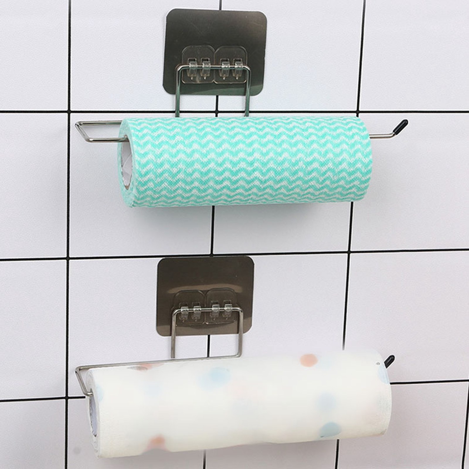 ↑Punch- Disposable Dish Cloth Rag Rack Kitchen Rag Hook Hook Rack Towel Rack