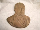civil war era gar bronze plaque gold wash general ulysses s. grant 1800s antique