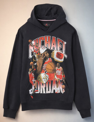 Jordan Flight Fleece Graphic Pullover Hoodie 'Off Noir' (2025) HJ4396-045 Size L