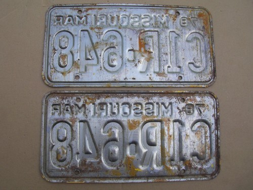 1978 Missouri Nummernschild - Matched Pair - C1R 648 - Bild 2 von 2