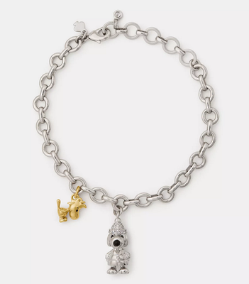 Kate Spade Peanuts - Snoopy Woodstock Charm Bracelet Silver Gold