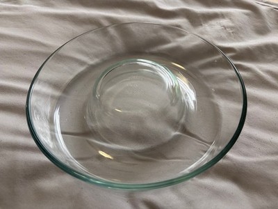 Pyrex 9'' Round Clear Glass Ring Jello Mold Bundt Dish Mod Century Modern 
