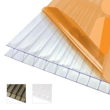 10mm Twinwall Polycarbonate Sheet Conservatory Lean-To Carport Canopy Roofing