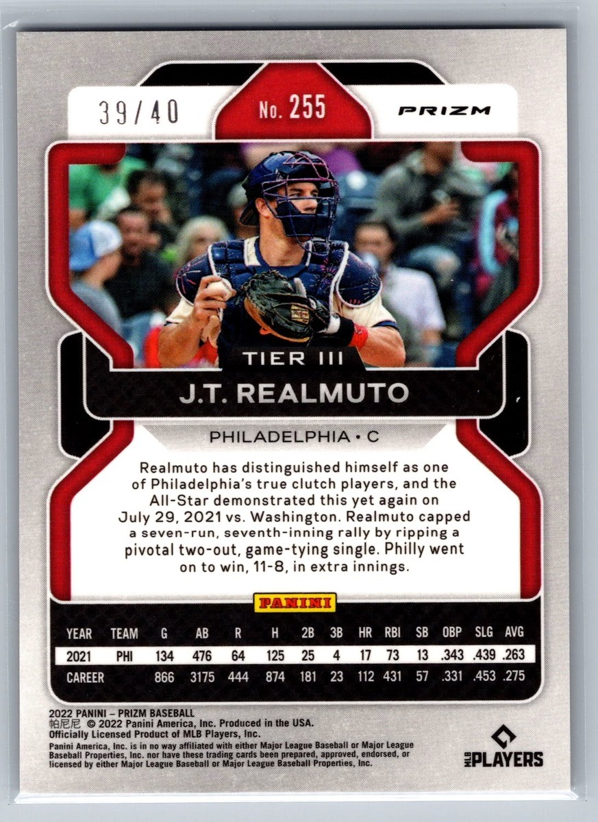 J.T. Realmuto 2022 Prizm Bronze Donut Circles /40 #255 | eBay