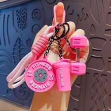 Fitness Keychain Bag Charm for Women Men Gym Accessories Cute Gift for Workout L