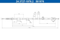 Bremsseil Seilzug Feststellbremse ATE 24.3727-1976.2 FüR Toyota Corolla Auris