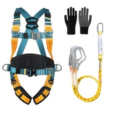 Safety Harness Kit with Lanyards Full Body Safety Fall Arrest Protection Harness