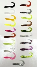 1" CURL TWISTER TAIL GRUBS 30 Pack Nimrod's Tackle - Made in USA You Pick Color