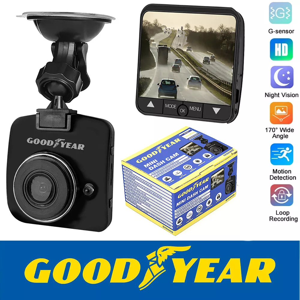 Goodyear 1080P Dual Lens Car DVR Front and Rear Camera Video Dash