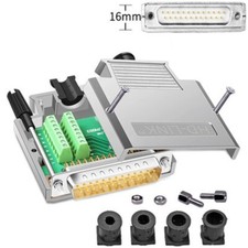 DB25 25 Pin solder-free male female plug serial parallel port 2 rows metal shell