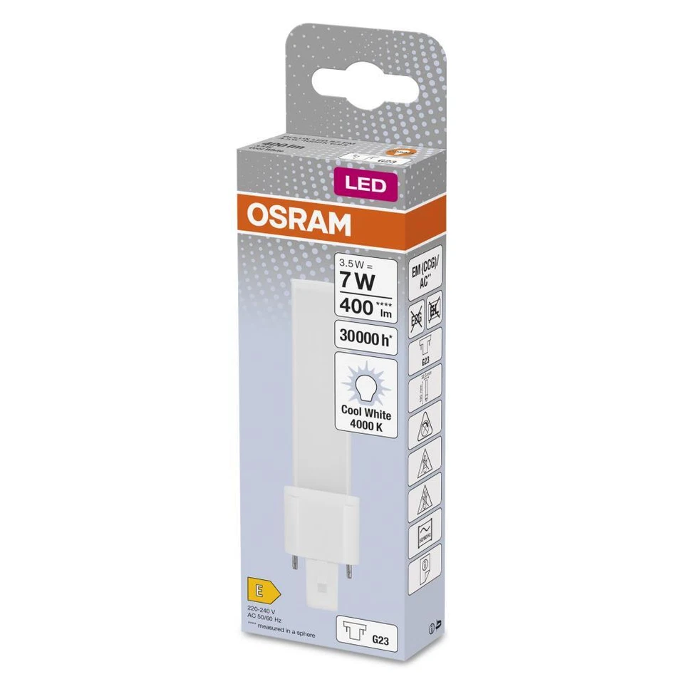OSRAM DULUX S7 LED 2Pin G23 Kompaktlampe 3,5W wie 7W 4000K neutralweißes Licht - Bild 4 von 4