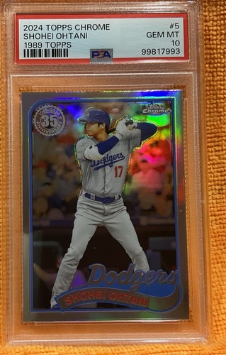 Shohei Ohtani MVP 2024 Topps Chrome #89CB-5 Topps 1989 LA Dodgers PSA 10 Gem MT - Bild 2 von 6