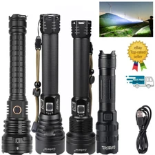 Super Bright xhp90 xhp50 LED Tactical Flashlight Rechargeable Powerful Torch Lot