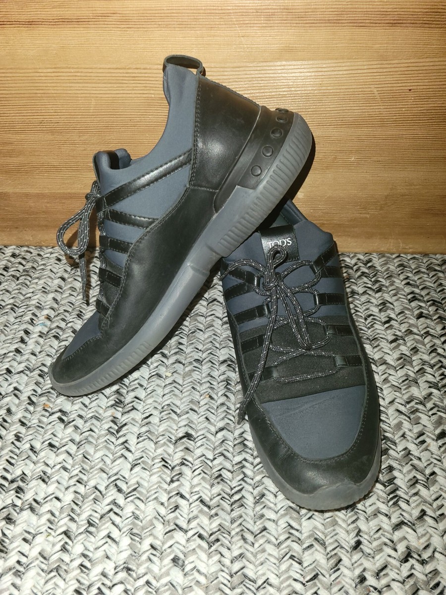 Tod's Mens Shoes Sz 8 No Code Sportivo Leather & Neoprene Sneaker
