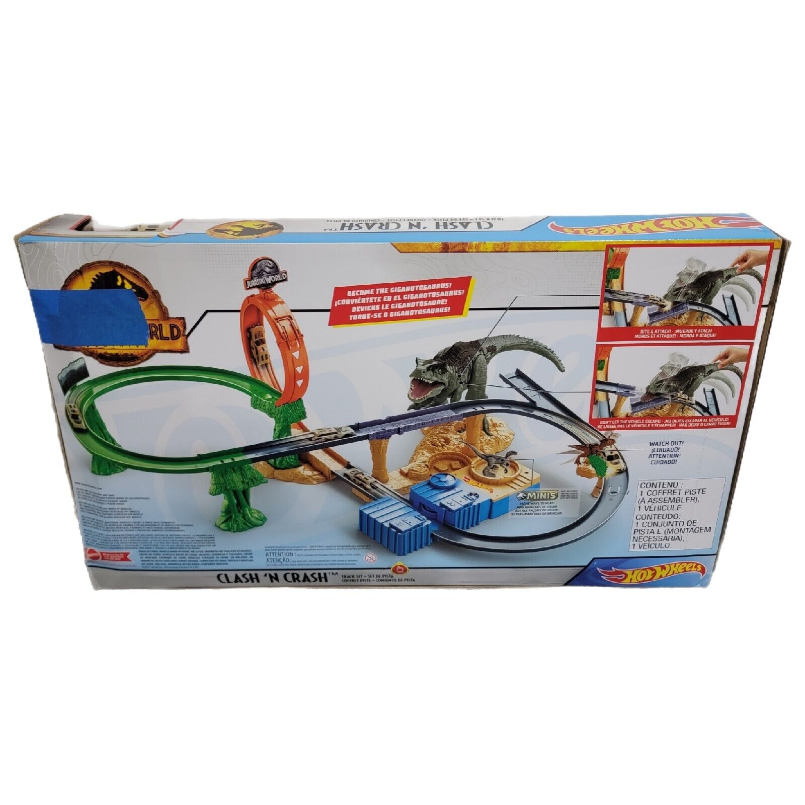 Pistas Hot Wheels Dinossauro Jurassic World Clash 'N Crash